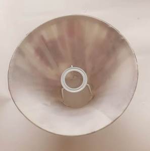 Abat-jour en tissu de lin Anna fait main, forme conique, imprimé floral rose, plissé, avec douilles E27, idéal pour lampe de sol ou de table - Product Image 3