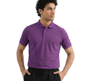 Polo homme coupe classique en coton, t-shirt polo confortable, léger, respirant, tissu décontracté, pour le bureau, le golf, les sports - Product Image 1