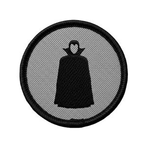 Parche bordado redondo termoadhesivo personalizado de capa de vampiro Drácula, insignia gótica de terror, aplique para chaqueta de motero y chaleco, venta al por mayor - Product Image 1
