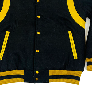 Chaqueta Varsity Regular para Hombre, Oversize, de Invierno, Transpirable, Casual, con Parches, Estilo Urbano, de Lana, OEM, con Bordados Personalizados y Cintas, con Calefacción - Product Image 4