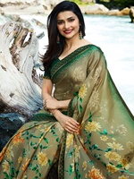 Nuevo Sari de Georgette con Estampado Digital de Diseñador, Sin Costuras, con Blusa, para Bodas y Fiestas, Estilo Indio Pakistaní