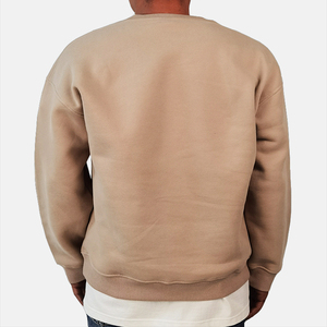 Sweat-shirts pour hommes surdimensionnés à col rond en molleton français épais, doublés 100% coton, à épaules tombantes, brodés, personnalisés, grandes tailles - Product Image 4