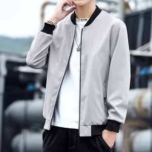 Chaqueta Bomber de Invierno para Hombre, Deportiva, Ligera, Cortavientos, de Lona, con Cuello Alto, Simple y Versátil - Product Image 3