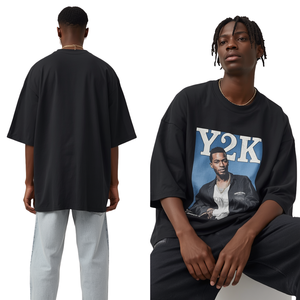 Men Baggy Oversized T Shirt Aesthetic Graphic Print Cotton Streetwear Style Short Sleeve - Product Image 3