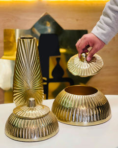 Bol de service en aluminium moulé de luxe pour une expérience culinaire haut de gamme, créant une présentation de nourriture accrocheuse avec un design en métal massif - Product Image 5