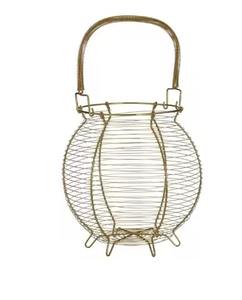 Panier de rangement métallique moderne à design ouvert pour la décoration de table à manger et l'organisation domestique - Product Image 4