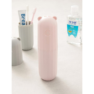 Daiso coreano Beauty Line da viaggio porta spazzolino da denti Design cilindro di orsacchiotto - Product Image 1