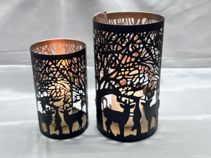 Wholesale Supply Iron Pillar Candle <b>Holder</b> Stand Waterproof Natural Durable Christmas Home Decoration Handmade Portable - Product Image 3