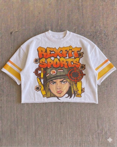 T-shirt surdimensionné noir délavé pour homme REXFIT SPORTS, col rond en coton, style streetwear décontracté, design OEM - Product Image 3