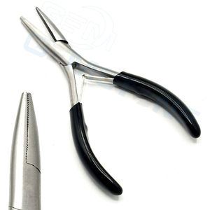Professional Hair <b>Extension</b> Flat Mouth Plier with Inner Teeth Grip – Stainless Steel Hair <b>Extension</b> Tool for <b>Beads</b> Rings - Product Image 1