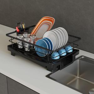Escurridor de Platos de Plástico de Dos Niveles, Organizador de Platos Rectangular, Tipo Minimalista, Apilable - Product Image 2