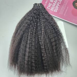 Prix usine 100% brut vierge vietnamien trame humaine perruque de dentelle crépus droite couleur naturelle Super Double dessiné Extensions de cheveux - Product Image 1