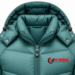 <b>Fly</b> Humble <b>Men's</b> Winter Puffer <b>Jacket</b> Hooded Windproof Thick Polyester Warm Coat Casual Stand Collar Zipper Front Logo - Product Image 6