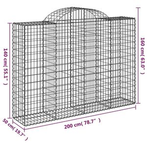Juego de 6 Cestas de Gabión Grandes y Resistentes de Hierro Galvanizado Plateado para Suministros de Jardín - Product Image 6