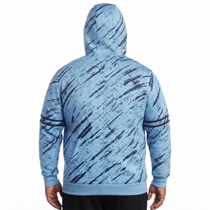 Men Plus Size Printed Zip-Up Hooded Fleece <b>Jacket</b> Casual Regular Fit Winter Wear Zipper Hoodie Men French Terry Track Top Hood - Product Image 2