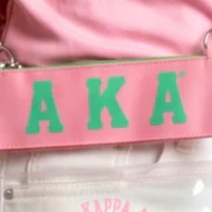 AKA <b>Clear</b> Cross <b>Bag</b> Pink & Green Transparent Crossbody Purse Stadium Approved Travel Event Shoulder <b>Bag</b> - Product Image 5