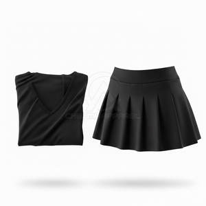 Conjunto de animadora para jóvenes y adultos con top, falda y pantalones cortos, ligero y cómodo, ideal para entrenamiento y eventos. - Product Image 5