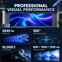 Panneaux d'affichage LED personnalisés P1.25, 3840Hz, ultra-minces, service frontal, écran LED intérieur sans soudure pour salle d'exposition