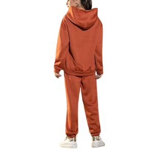 Nouvel ensemble de survêtement d'hiver surdimensionné pour femmes, ensemble de survêtement personnalisé, sweat à capuche et pantalon de jogging épais - Product Image 2