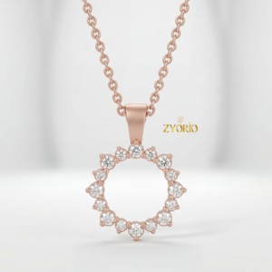 สร้อยคอทองคำเพชรหรูหราสวยพร้อมสัญลักษณ์ตลอดกาลสำหรับงานแต่งงานและของขวัญเจ้าสาวของผู้หญิงดูแฟชั่นมีสไตล์ - Product Image 3