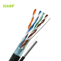 Câble réseau extérieur Cat5e Cuivre/HCCA/CCA 4 paires SFTP 305M avec gaine PE+PVC pour la mise en réseau