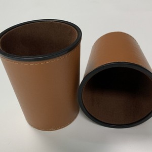 Promotion : Gobelet à dés en cuir PU avec support en velours noir et marron – Accessoires de bar et KTV pour divertissement - Product Image 5