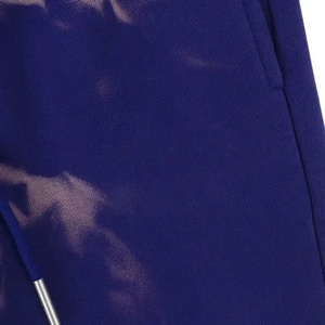 Jean déchiré uni pour homme, style street baggy, hip-hop, coupe évasée, avec logo personnalisé, en promotion - Product Image 4