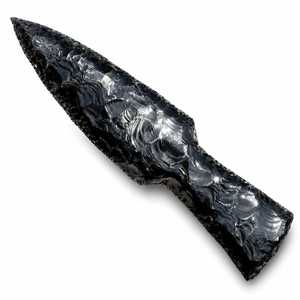 Couteau en cristal d'obsidienne noire fait main de 10 pouces, lame en pierre sculptée, vente en gros, lot en vrac - Product Image 1