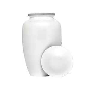 Urnas Funerarias de Metal Pulido Blanco de Diseño Extranjero para Cenizas Humanas, Hechas de Metal Puro, Forma y Tamaño Personalizados - Product Image 1