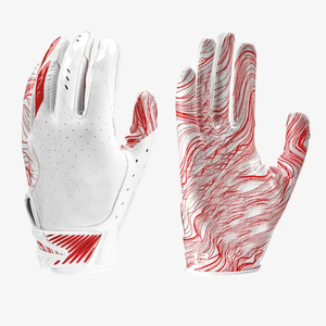 Gants de football avec logo personnalisé |   Tissu en microfibre sublimé et grip en silicone |   Usine de vente en gros - Product Image 1