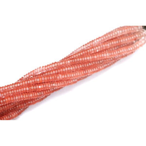 Cuentas de cuarzo color sandía en forma de rondel plano de 5-6 mm, cuentas espaciadoras de piedra preciosa rojo coral, suministros para la fabricación de joyería con rondel liso. - Product Image 5