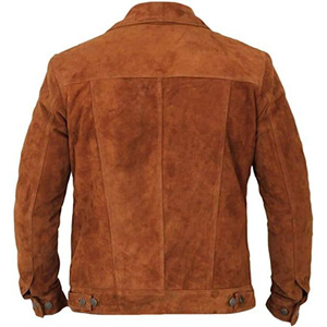 <b>Men's</b>Top Quality Premium Leather Trucker <b>Jacket</b> <b>Suede</b> Leather Premium Soft Touch Fully Lined Black <b>Suede</b> Jeans Style <b>Jacket</b> - Product Image 5