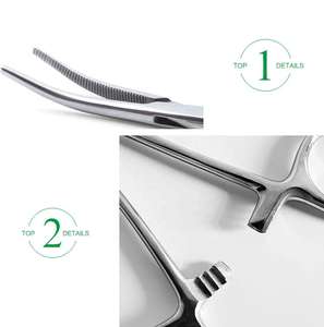 Tijeras rectas de acero inoxidable para pesca, pinzas hemostáticas manuales con bloqueo de codo, instrumentos para sujetar toallas de pelo, uso hospitalario - Product Image 2