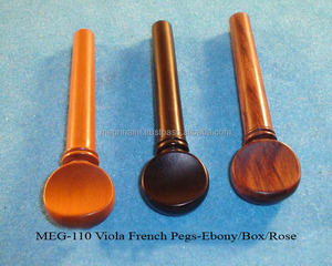Chevilles françaises pour viola en bois d'ébène, palissandre et buis - Product Image 1