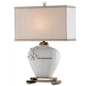 Metal Base Living Room Bedroom <b>Bedside</b> Corridor <b>Table</b> Lamp Decoration Home Stone Fabric Desk Light Modern Natural - Product Image 5