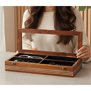 Caja de Madera de Lujo para Relojes, Estuche de Exhibición para Hombres y Mujeres, Organizador de Almacenamiento de Relojes de Madera Premium con Tapa de Vidrio de AYAANS - Product Image 6