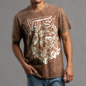 T-shirt tricoté personnalisé pour homme, coupe oversize, effet délavé, imprimé vintage, 100% coton, écologique, respirant, été - Product Image 1