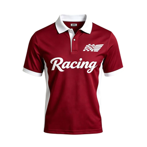 Polo d'équipe de course personnalisé respirant à manches courtes, entièrement sublimé, séchage rapide, uniforme de personnel de box pour le sport automobile, vente en gros OEM - Product Image 3