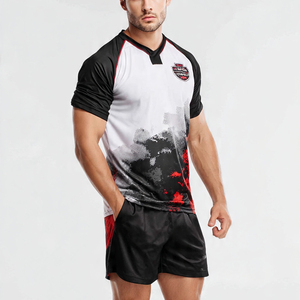 Nuevo Diseño de Uniforme de Rugby Sublimado, Jersey y Pantalones Cortos de Fútbol Americano, 100% Poliéster - Product Image 3