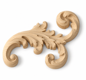 งานแกะสลักไม้ลายดอกไม้สำหรับตกแต่งบ้านและเฟอร์นิเจอร์ครัว - Product Image 1