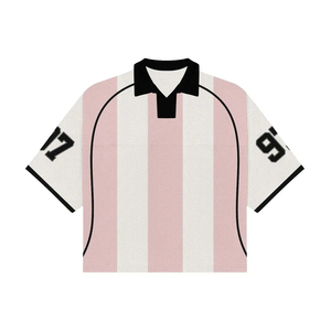 CLASSICAL TRENDS Maillot de football personnalisé imprimé par transfert thermique 100% polyester maille à double sangle manches courtes col en V unisexe - Product Image 2