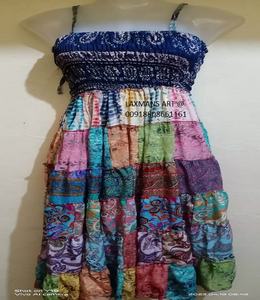 Bohemian Patch <b>Silk</b> Printed Ladies Long Dress Rayon Printed Long Dress <b>Silk</b> Dress Women Dress Trendy Long Dress Bohemian Dress - Product Image 3