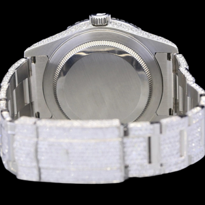 นาฬิกาฮิปฮอปแบบกำหนดเองได้ พร้อมฟังก์ชั่นวันที่อัตโนมัติ ตัวเลขแบบอารบิก ประดับเพชรโมอิสซาไนต์ ราคาขายส่ง - Product Image 2