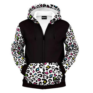 เสื้อฮู้ดมีซิปสำหรับผู้ชายผู้หญิงและเด็กเสื้อฮู้ดแบบซิปสีซับลิเมชันออกแบบโลโก้ได้ตามที่ต้องการ - Product Image 1