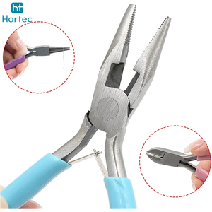 High Quality Stainless Steel Jewelry Pliers Precision Nylon Jaw Flat Bent Nose End Cutting Pincers Hand Tool For <b>Wire</b> Work - Product Image 6