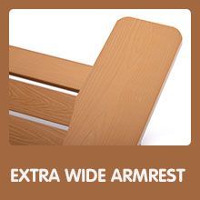 Sedia Adirondack TALE per Esterni Resistente alle Intemperie con Portabicchieri, in Plastica Verniciata Effetto Legno, Resistente allo Sbiadimento, per Giardino - Product Image 5