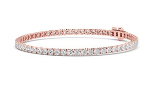 Bracelet tennis en or rose 9 carats de qualité supérieure avec diamants ronds créés en laboratoire, 10,02 CTW - Product Image 2