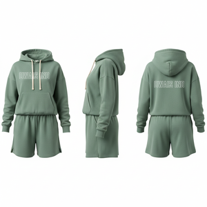Ensemble de survêtement color block pour femme, veste à manches longues et demi-zip, short à cordon de serrage, tenue sportive décontractée, vêtements décontractés d'été - Product Image 4