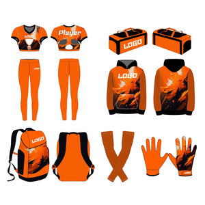 Ensemble de maillot et pantalon de football américain pour femmes, vêtements de sport respirants, sweats à capuche et gants imprimés - Product Image 2