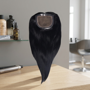 Miraje Topper pour femme, système capillaire en cheveux indiens Remy, base en soie, style Water Wave, pour dames, modèle BD Hair Topper - Product Image 2
